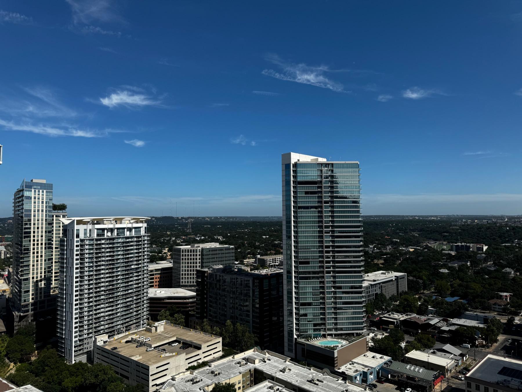 north west facing view from 360 condos Austin