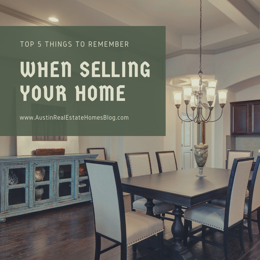 things to remember when selling home