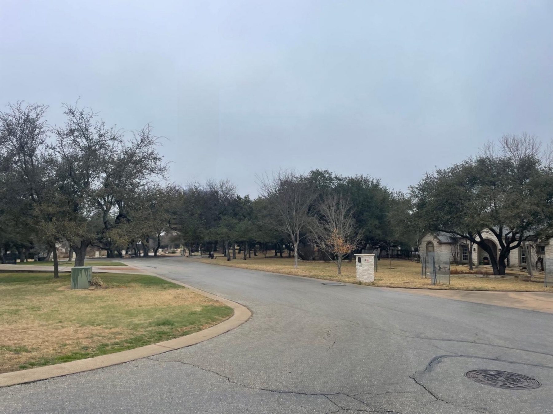 overlook estates neighborhood street in leander texas 78641