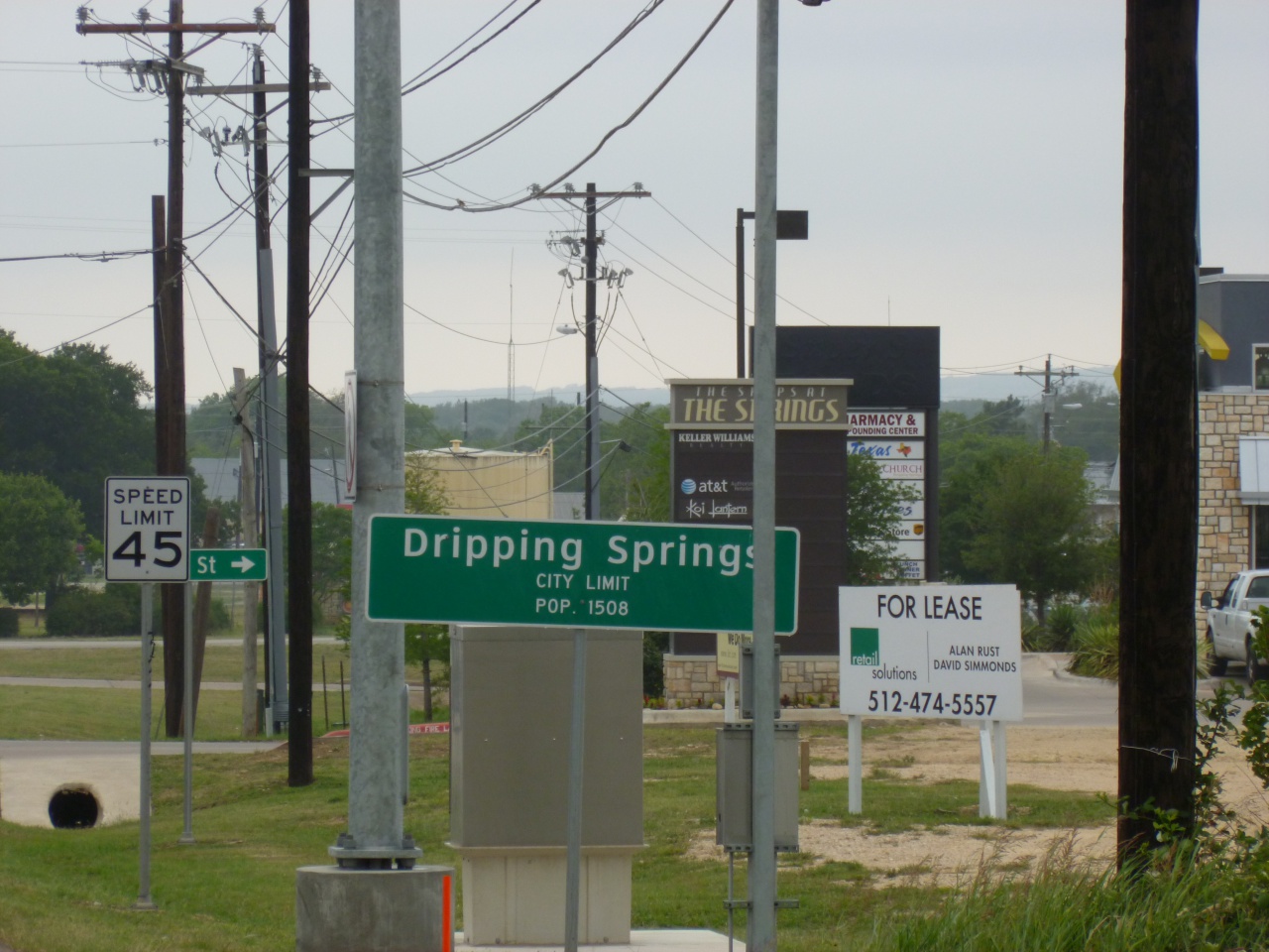 dripping springs city limits sign