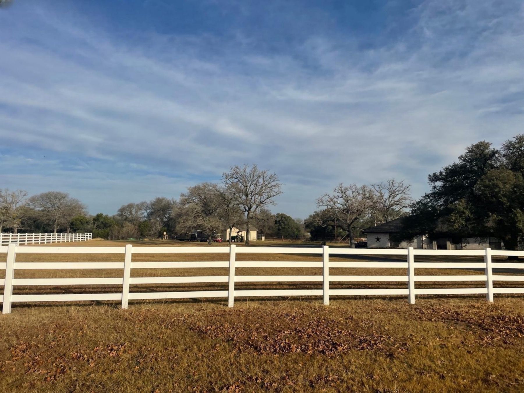 stonehurst home in leander with horse fence
