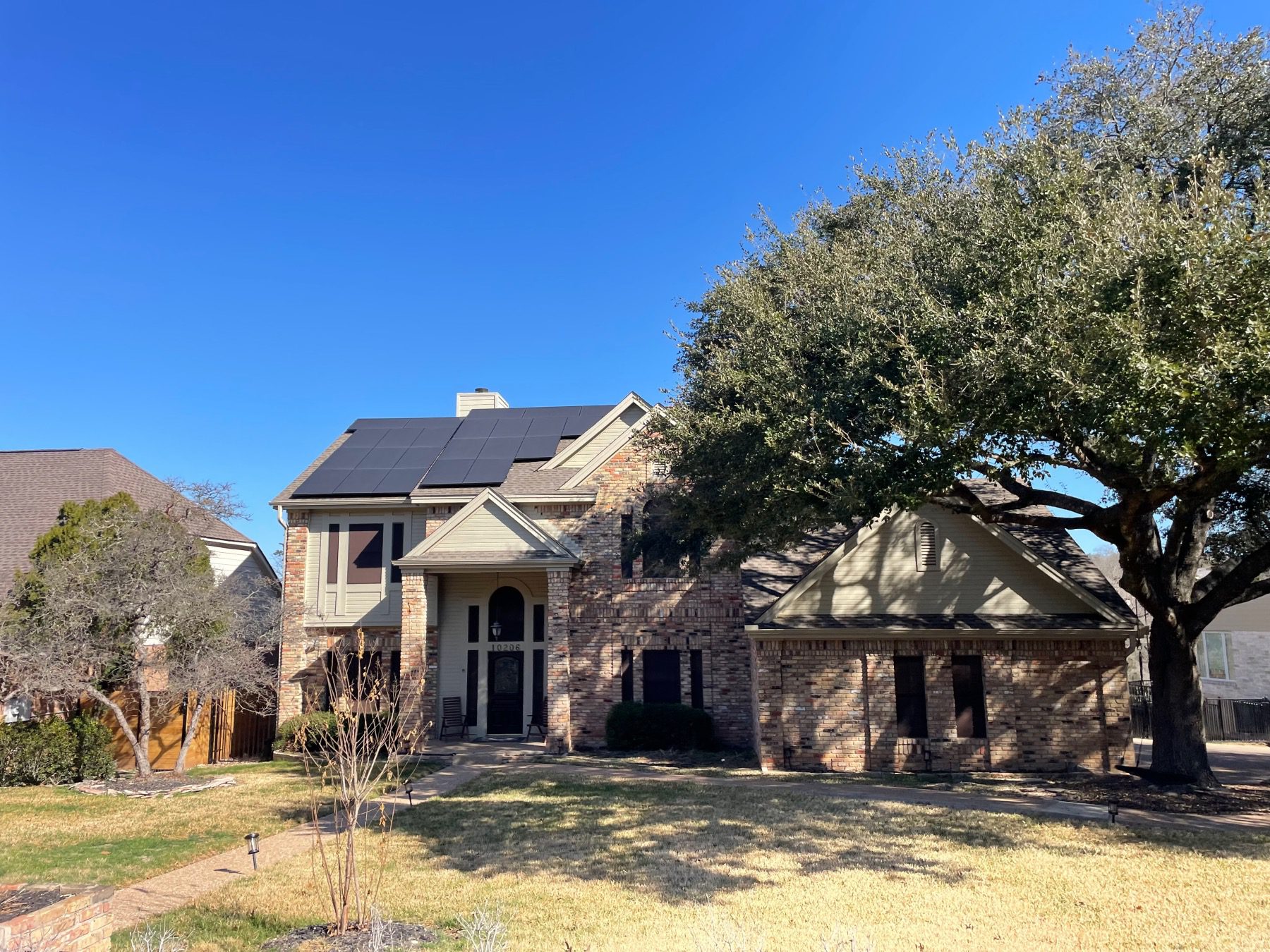 canyon mesa Austin home with solar panels