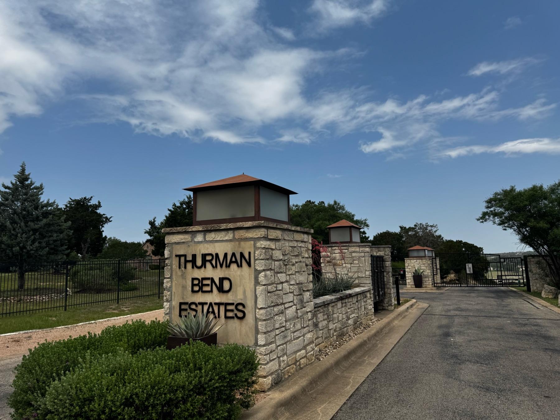 thurman bend estates gated entrance spicewood