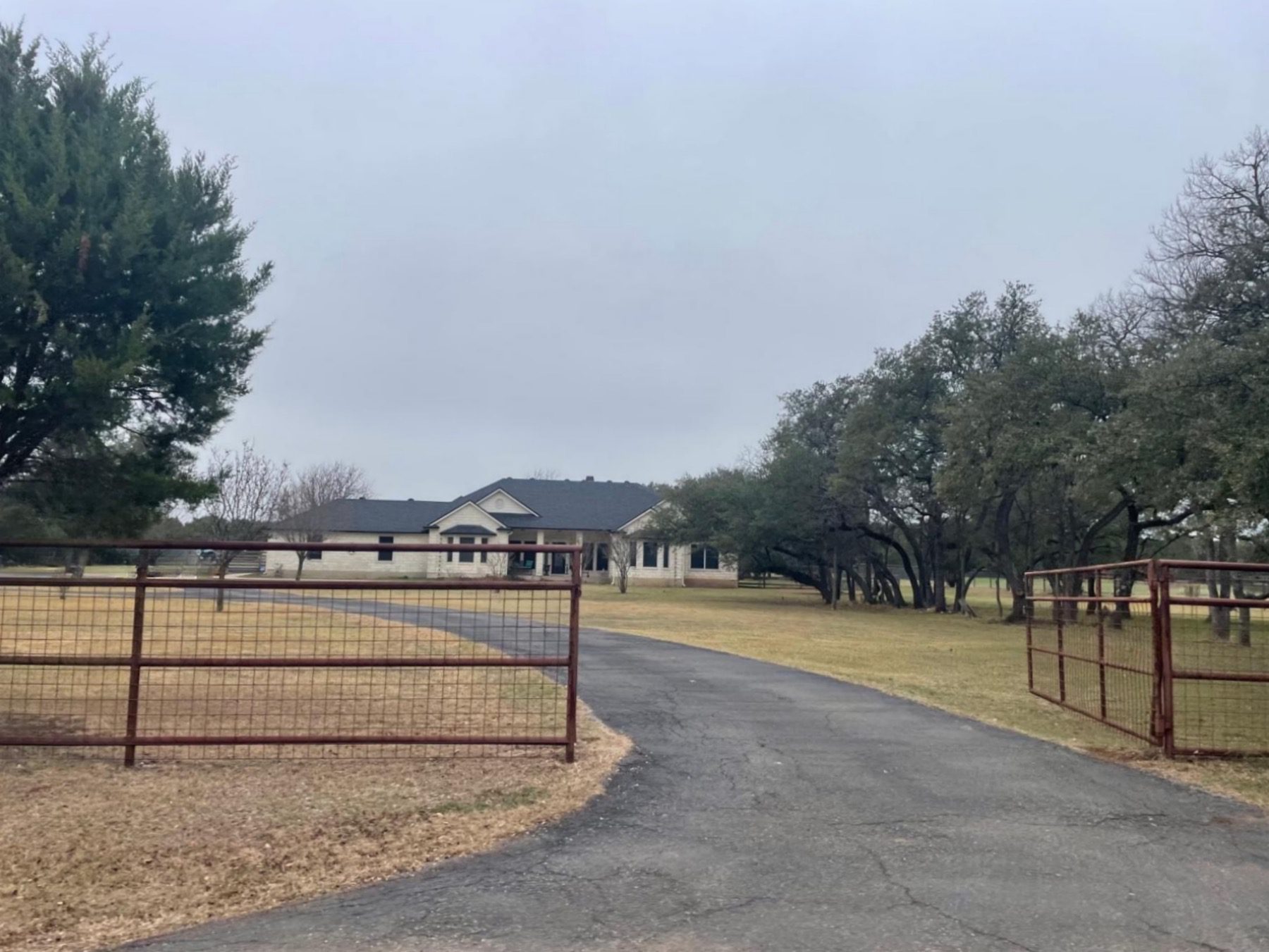 home in lakewood country estates leander long driveway