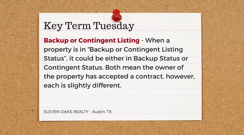 backup or contingent listing