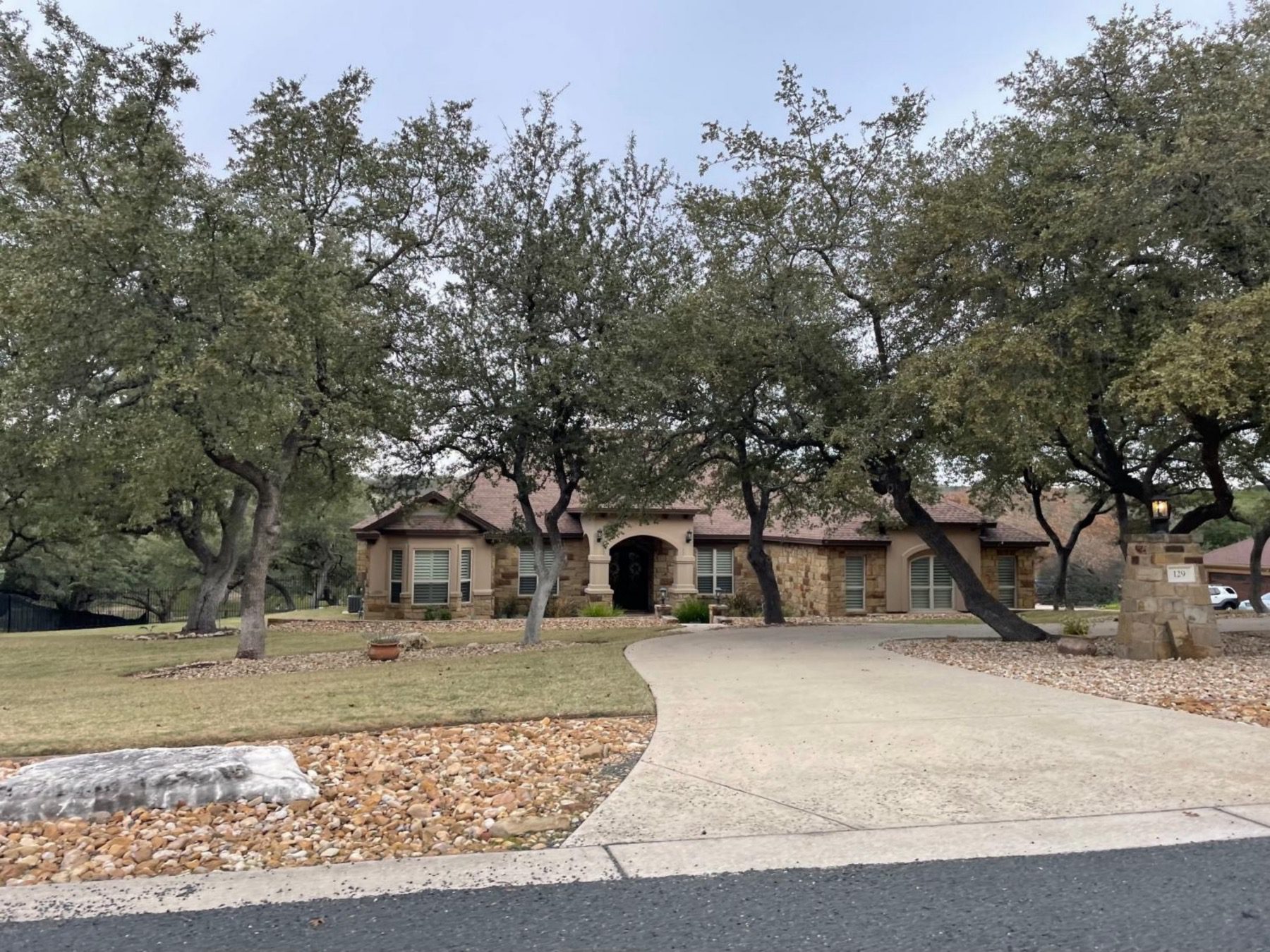 Tuscany villas one story luxury home in Georgetown texas