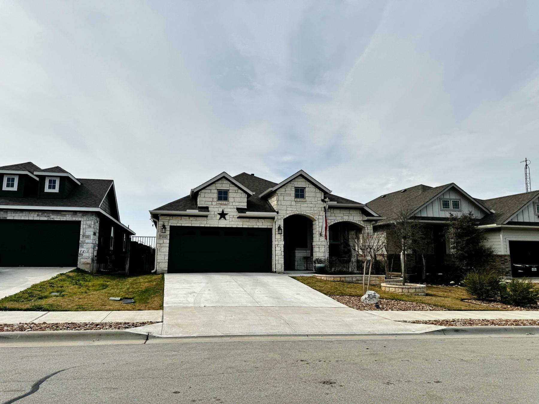 one story home in ranch Sienna georgetown Texas