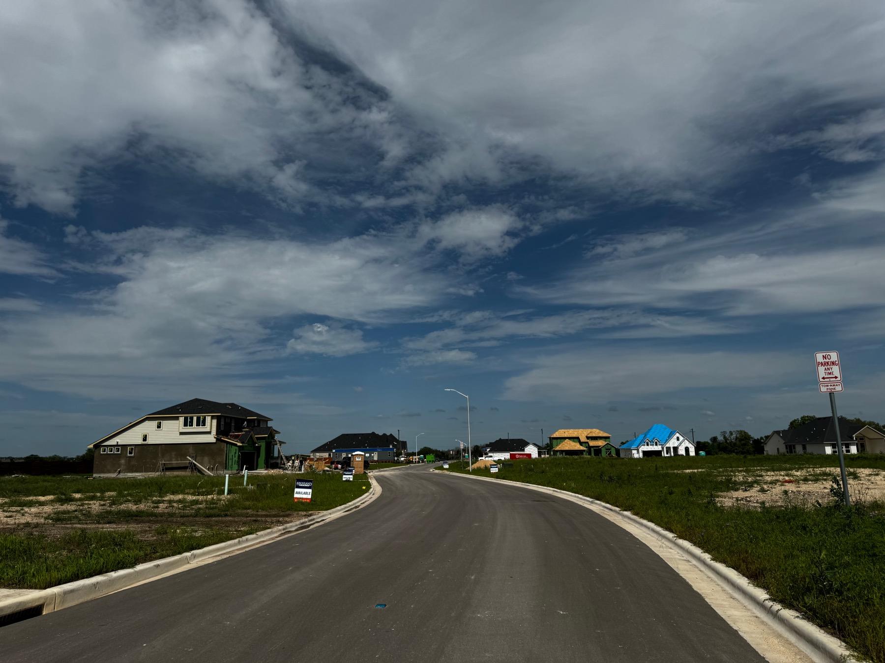 street under construction in broken oak georgetown tx