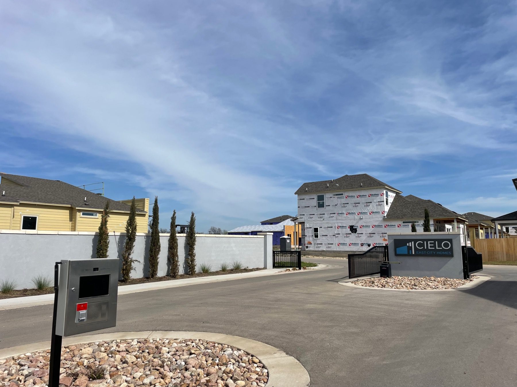 Cielo east city homes keypad gated entry Pflugerville texas