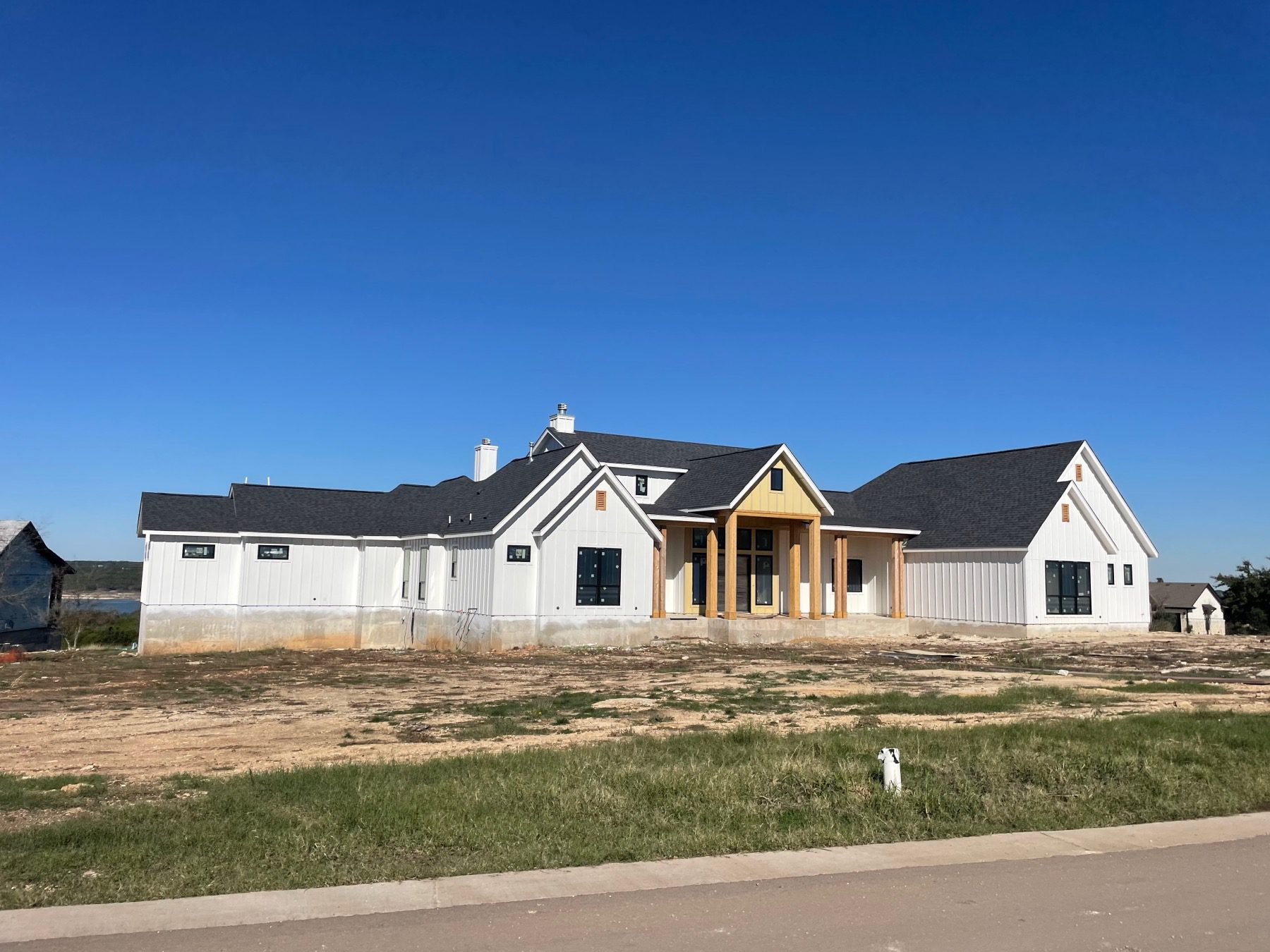 south lake ranch new home with lake georgetown view