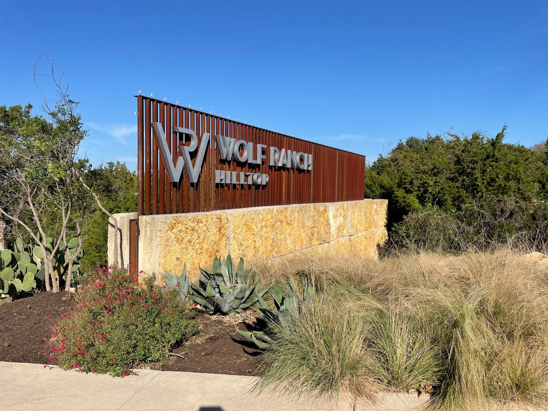 Rolling Hill Country views in the Hilltop section of Wolf Ranch Georgetown TX
