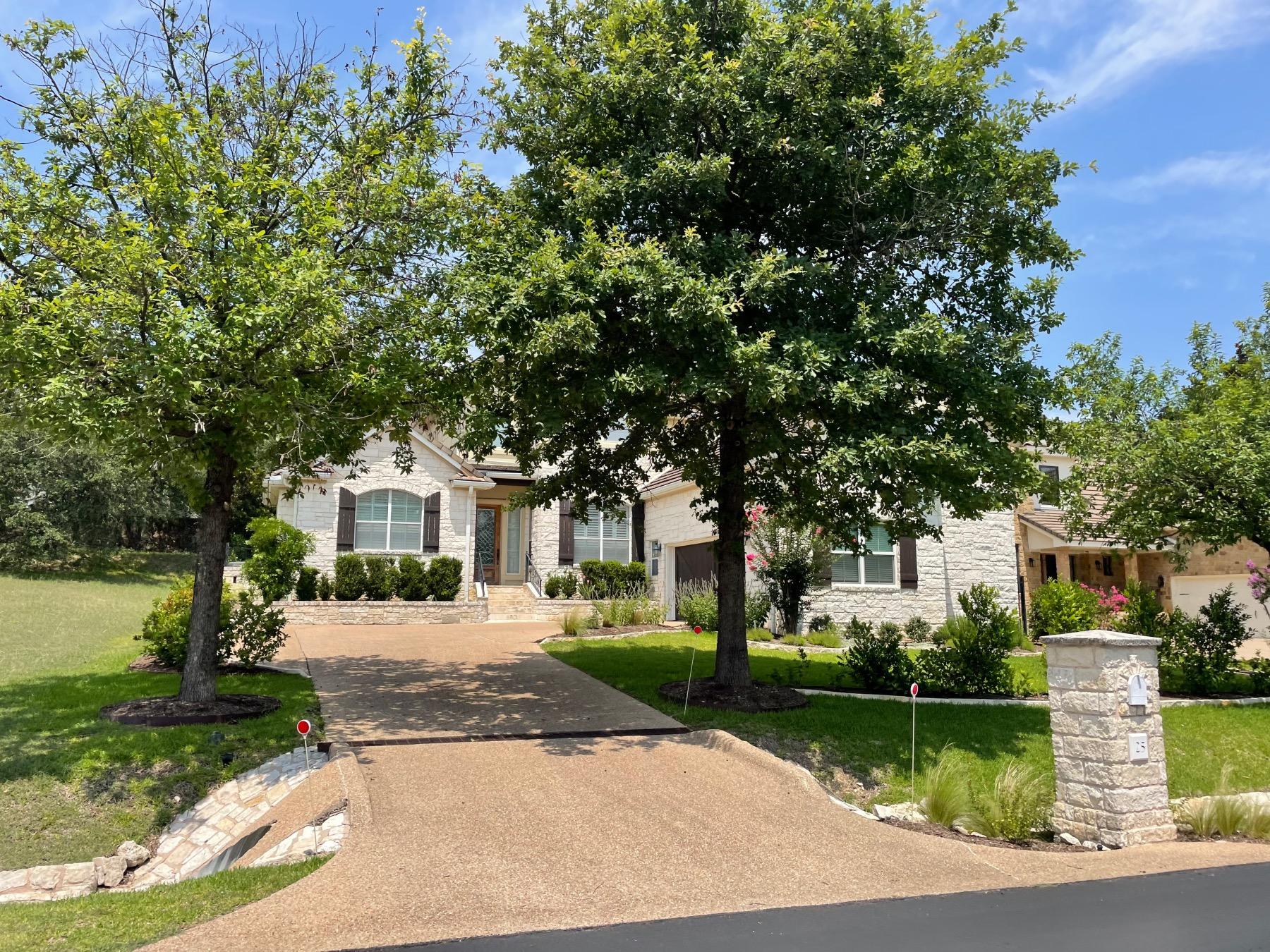 hills of lakeway home in gated community