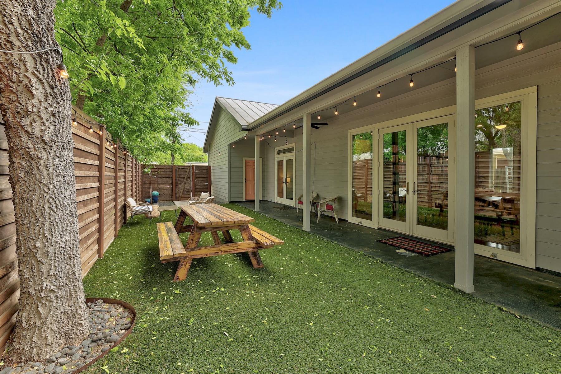 Hyde Park Austin TX home with outdoor living space and professional real estate photography