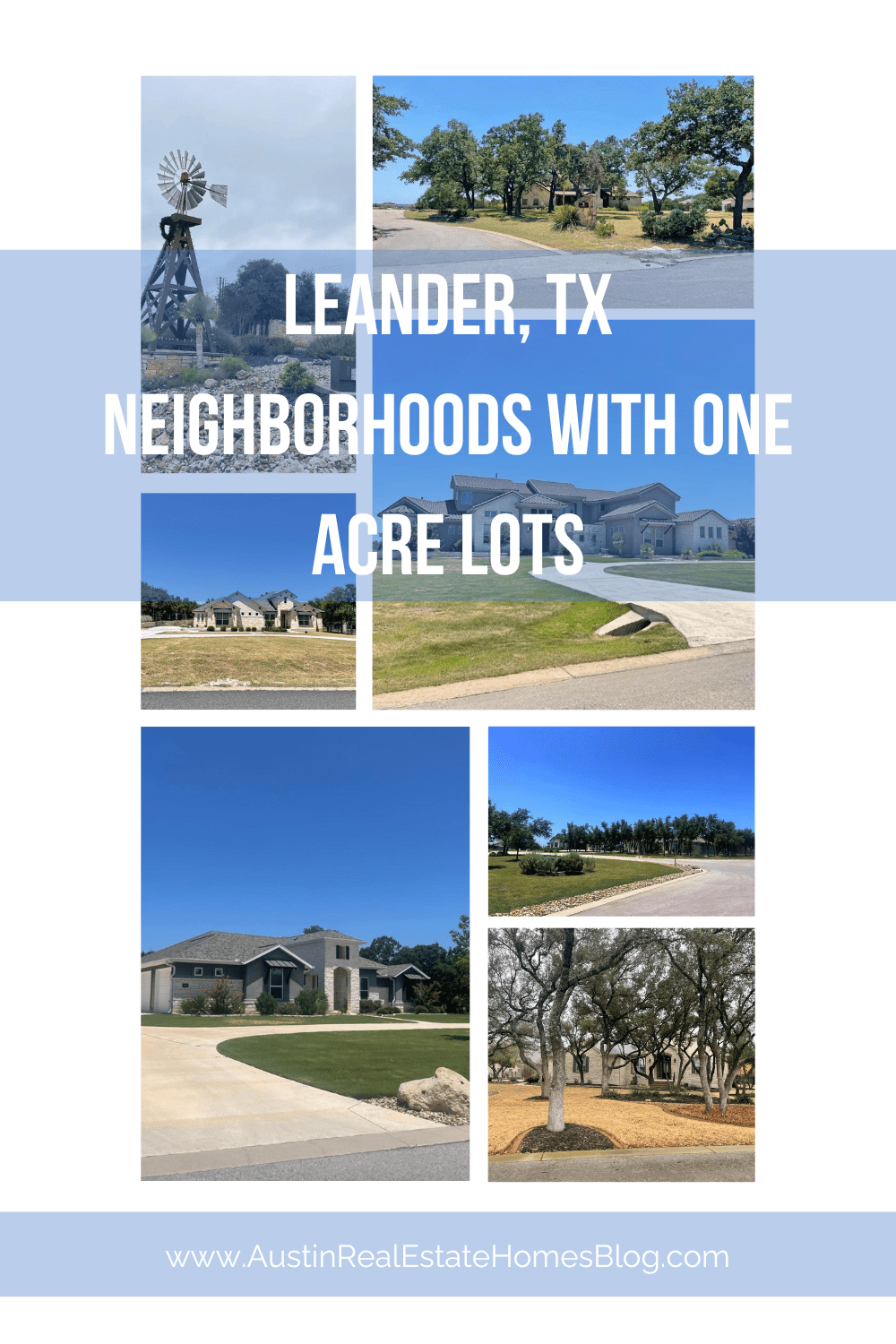Leander TX neighborhoods with one acre lots