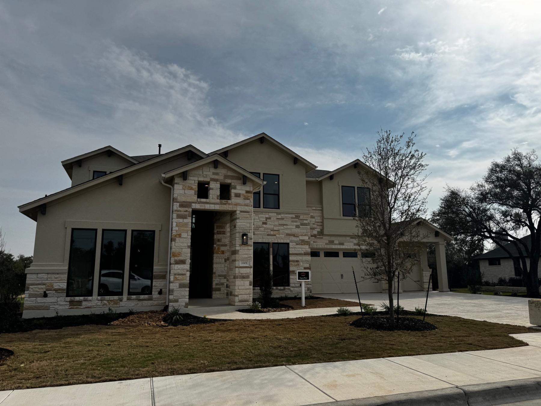 model home in Riverstone georgetown Texas