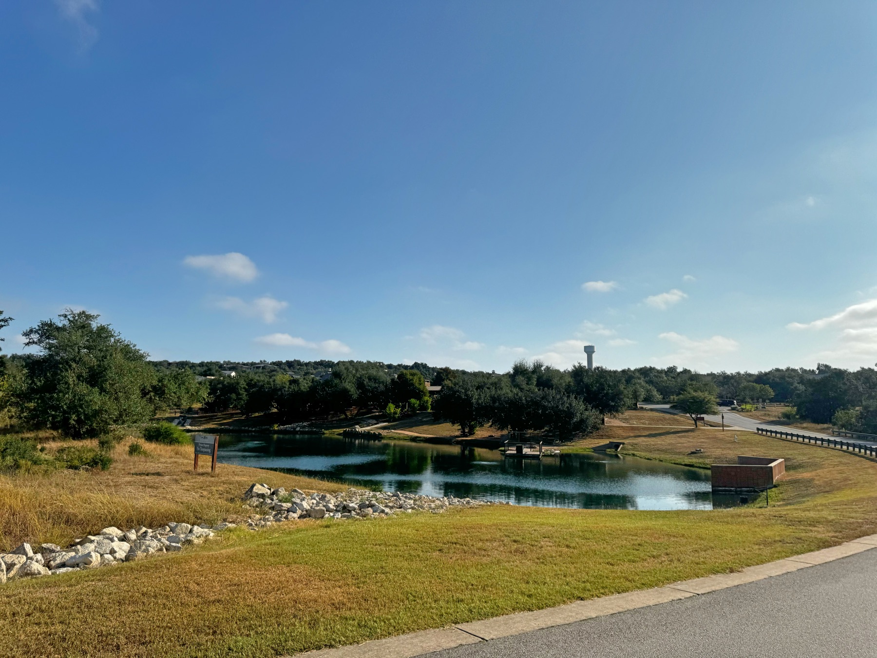 Belvedere Austin stocked fishing pond