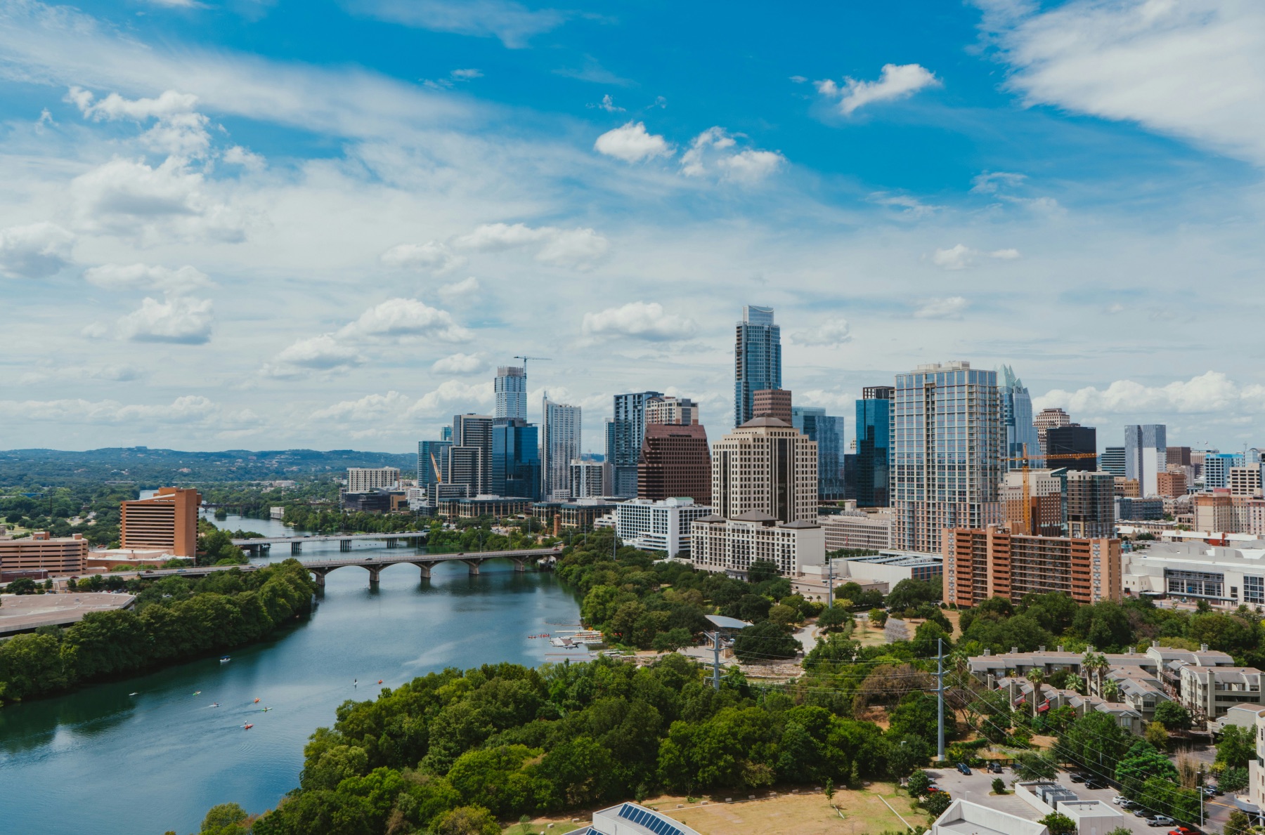 Austin skyline from East Austin