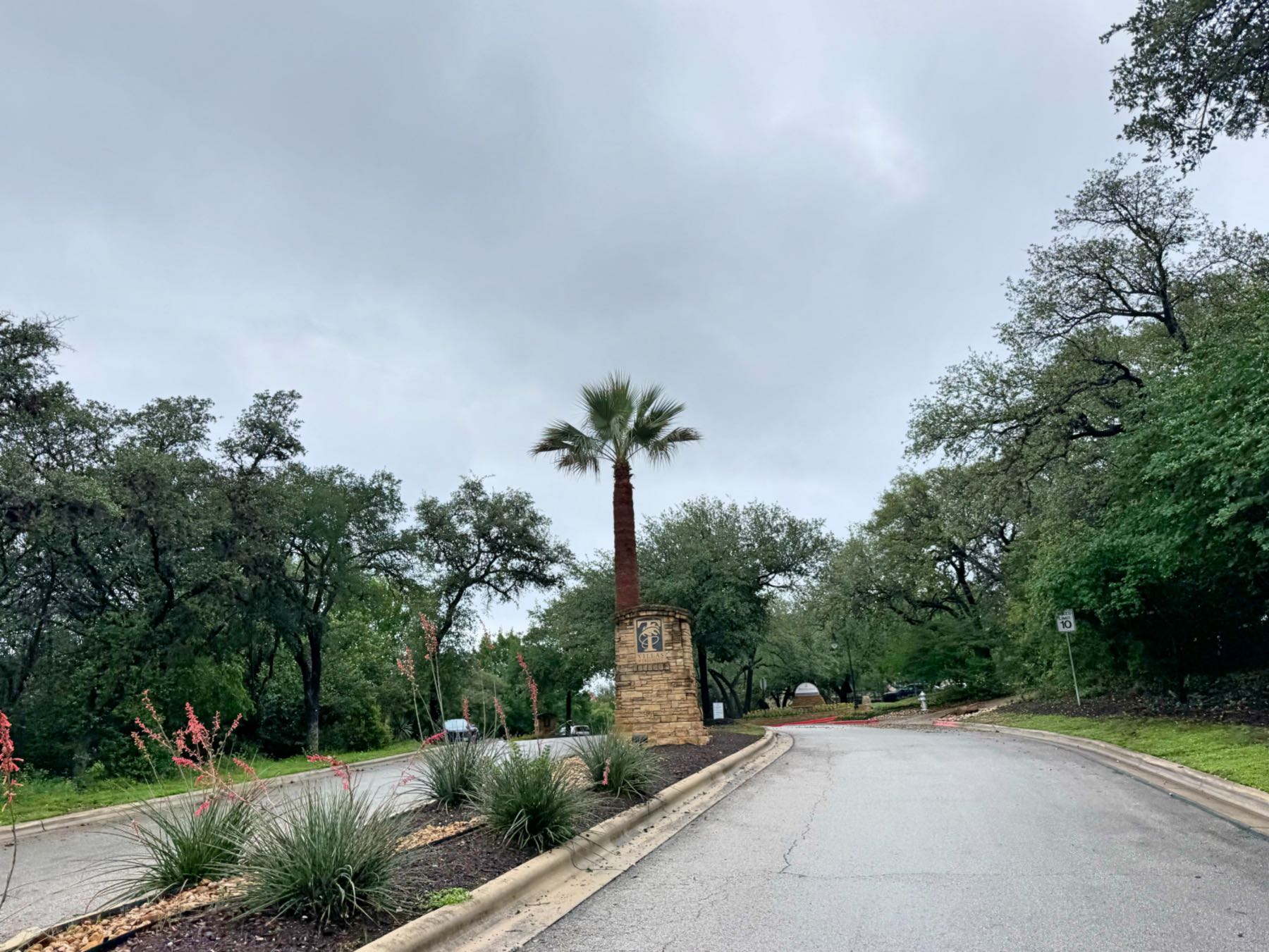 Villas at Treemont entry monument Austin TX 78746