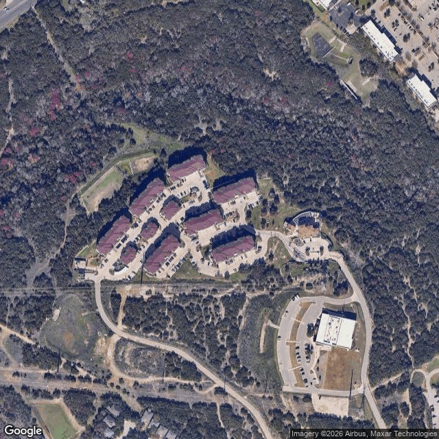 Aerial satellite view of Palisades at Steiner Ranch in Austin 78732
