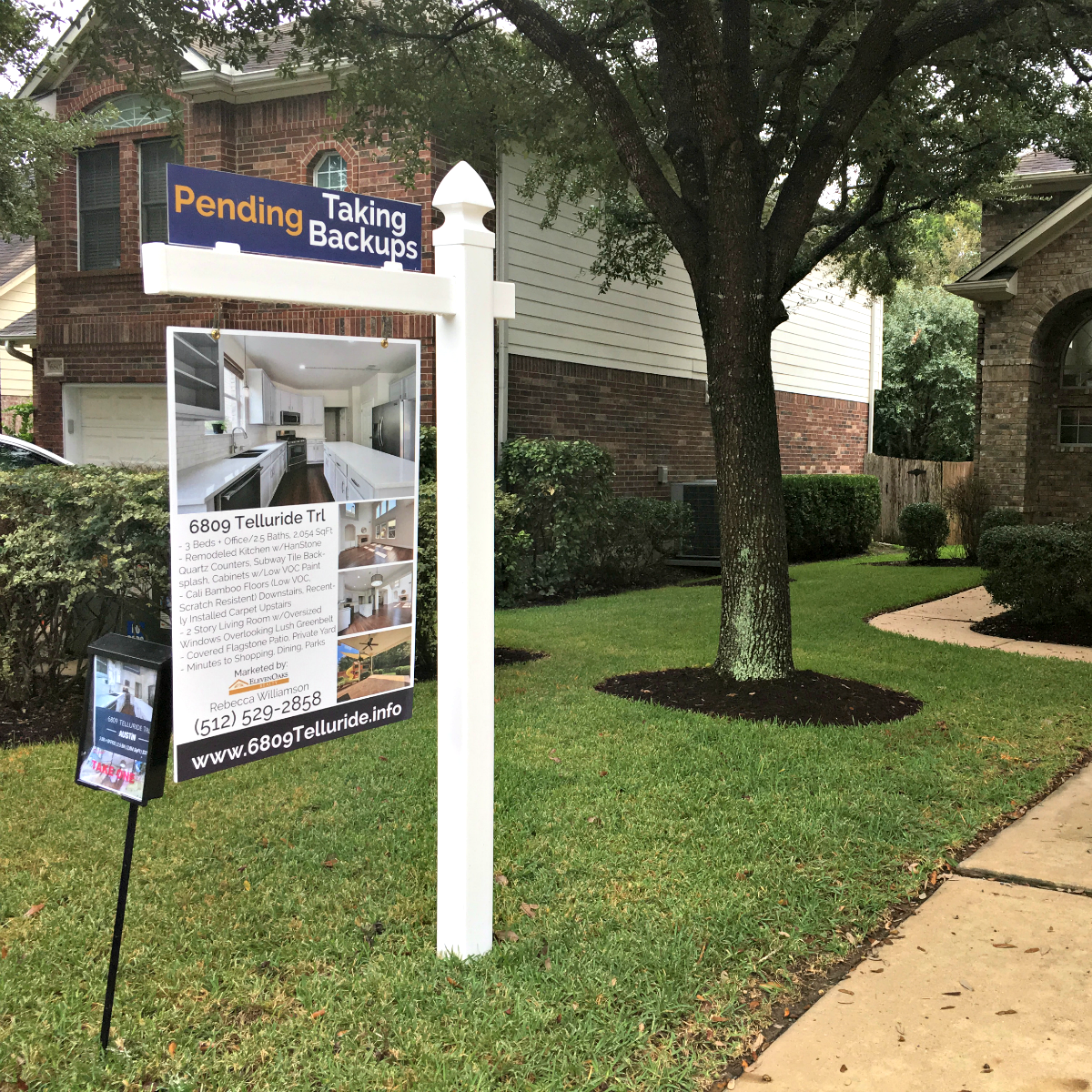 custom Northwest Austin real estate sign