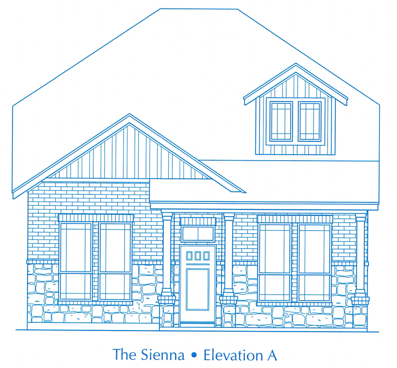sienna silver leaf townhomes elevation a