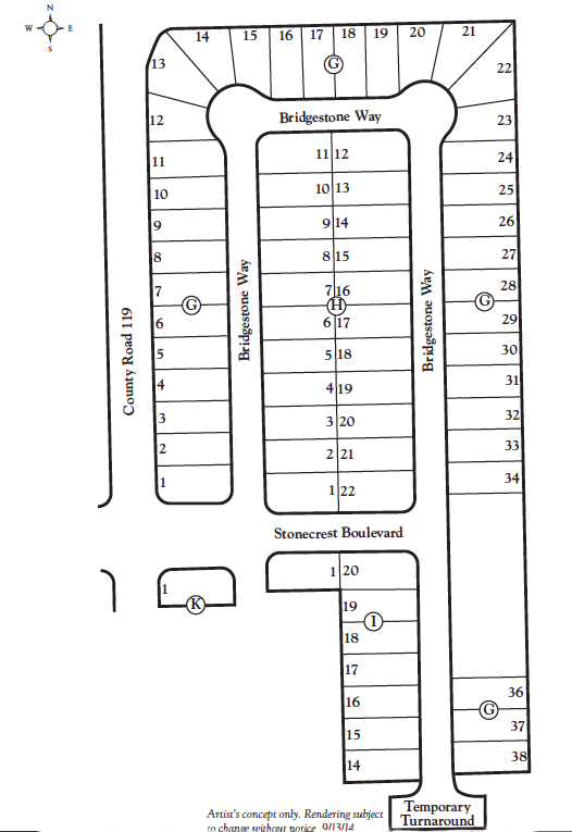stoneridge neighborhood plat map for new section