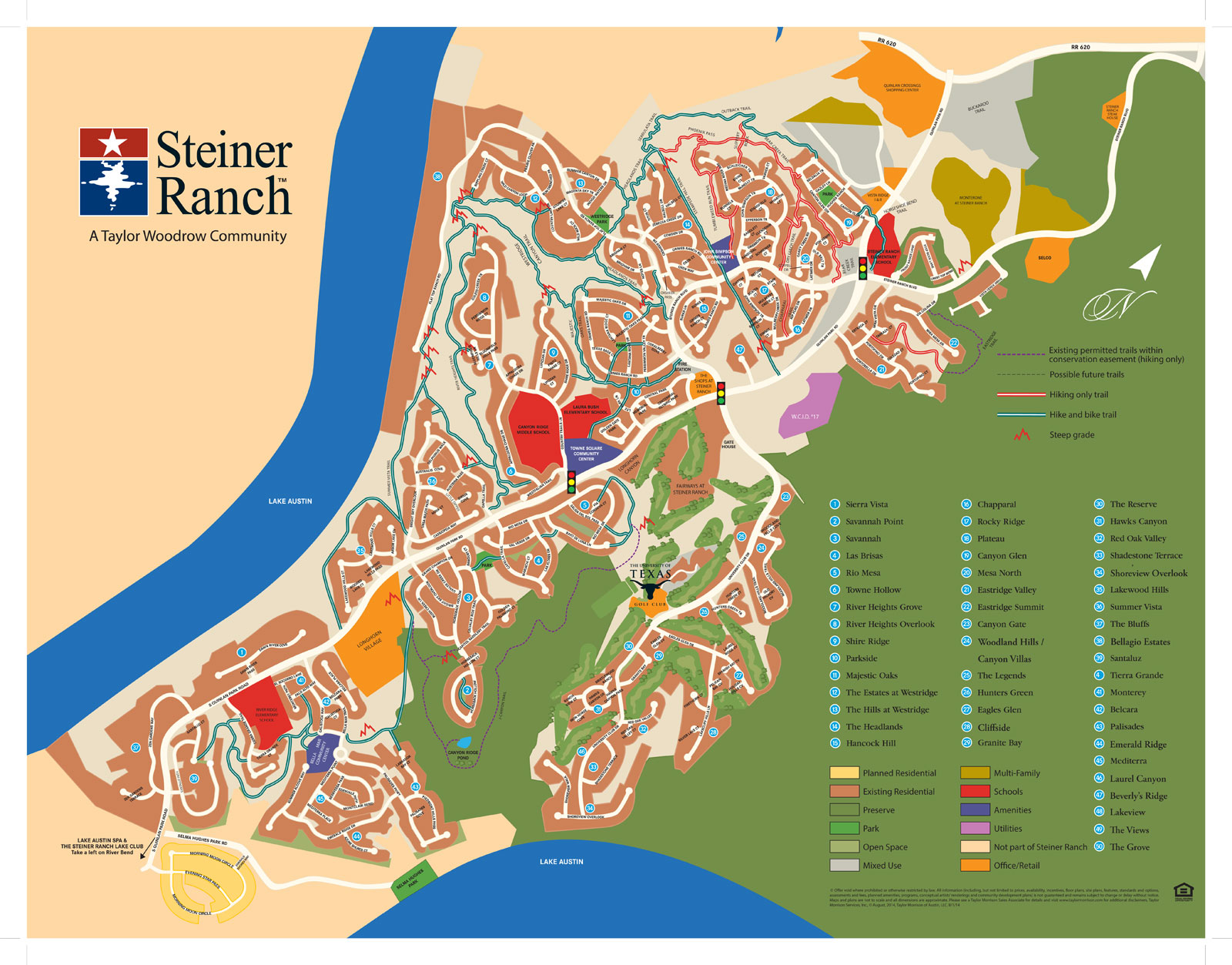 steiner ranch community map