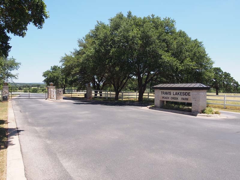 travis lakeside neighborhood gated entrance