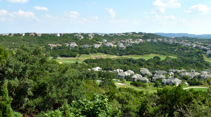 austin neighborhoods with best golf course views river place