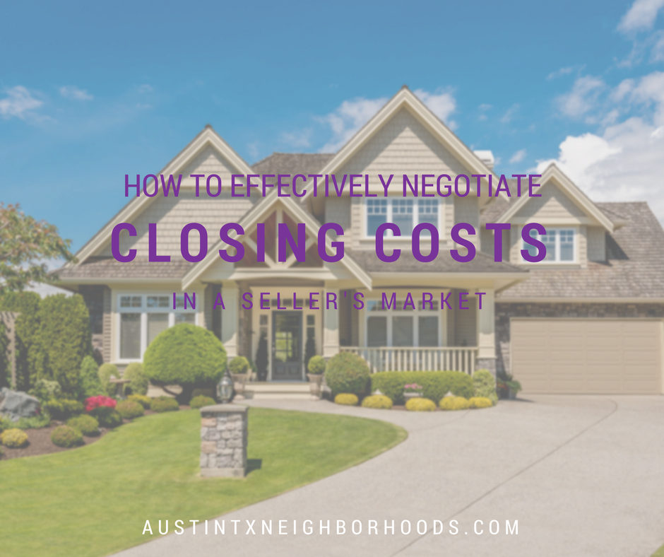 negotiate closing costs sellers market