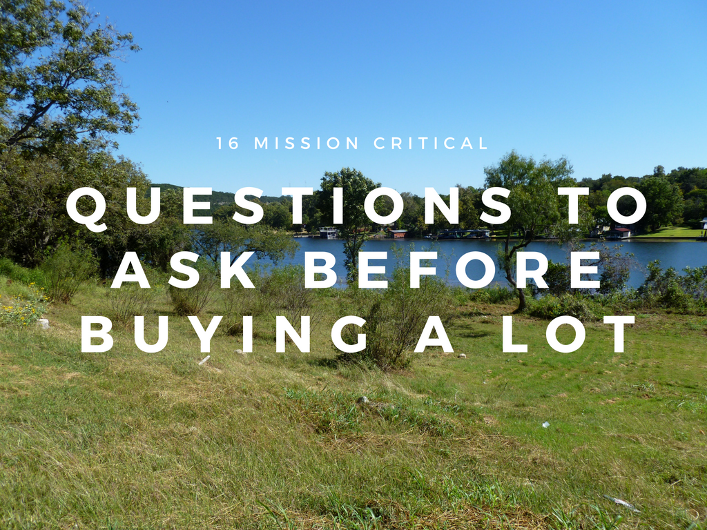 questions to ask before buying a lot in austin