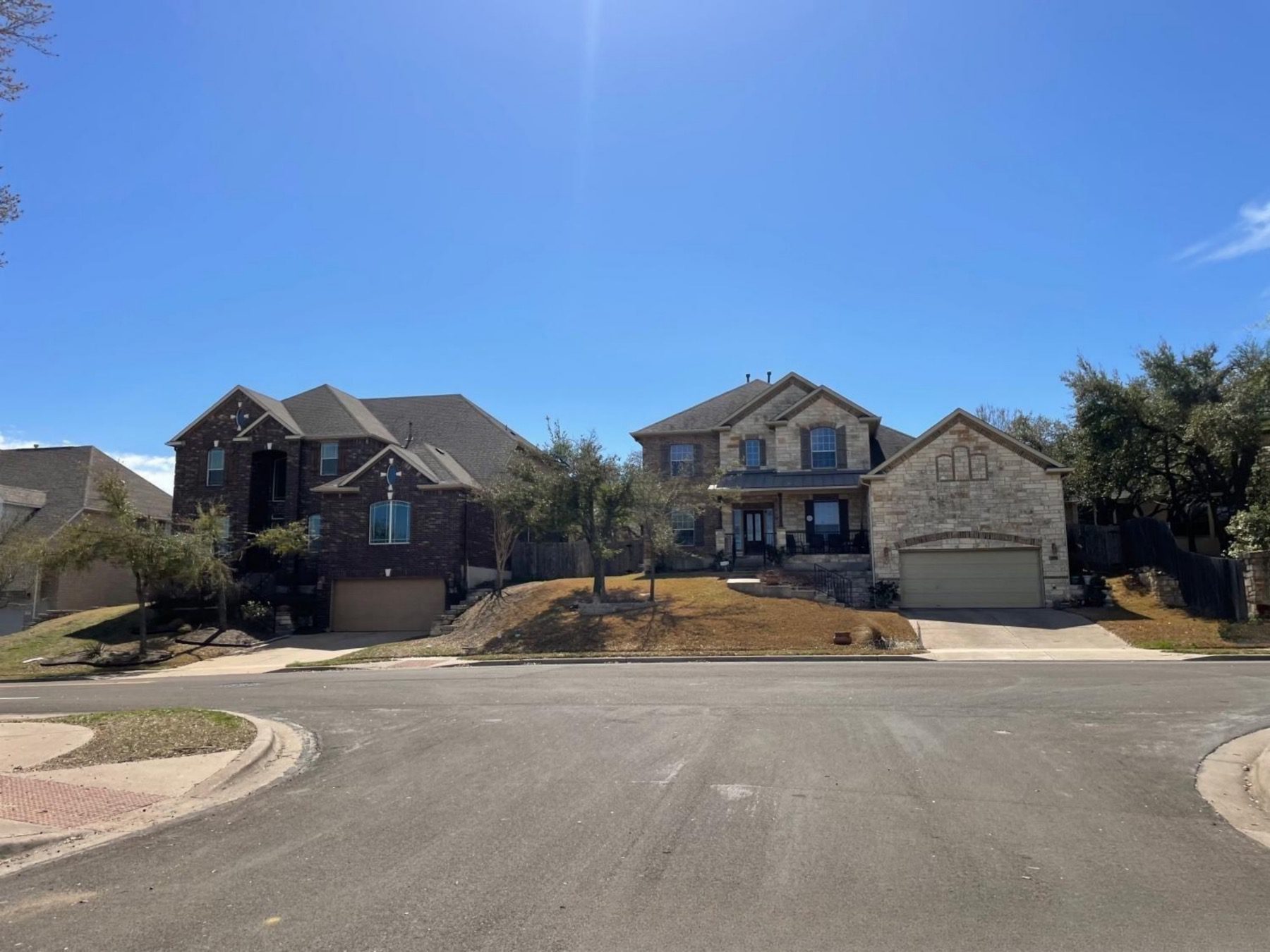 homes above street in lantana Austin tx 78735