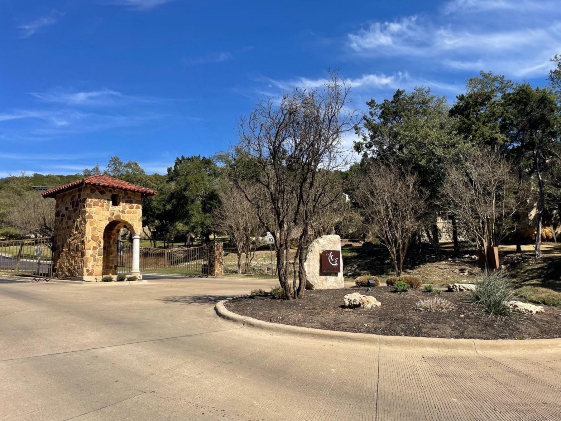 summit at west rim on mt Larson entrance gate Austin tx 78746