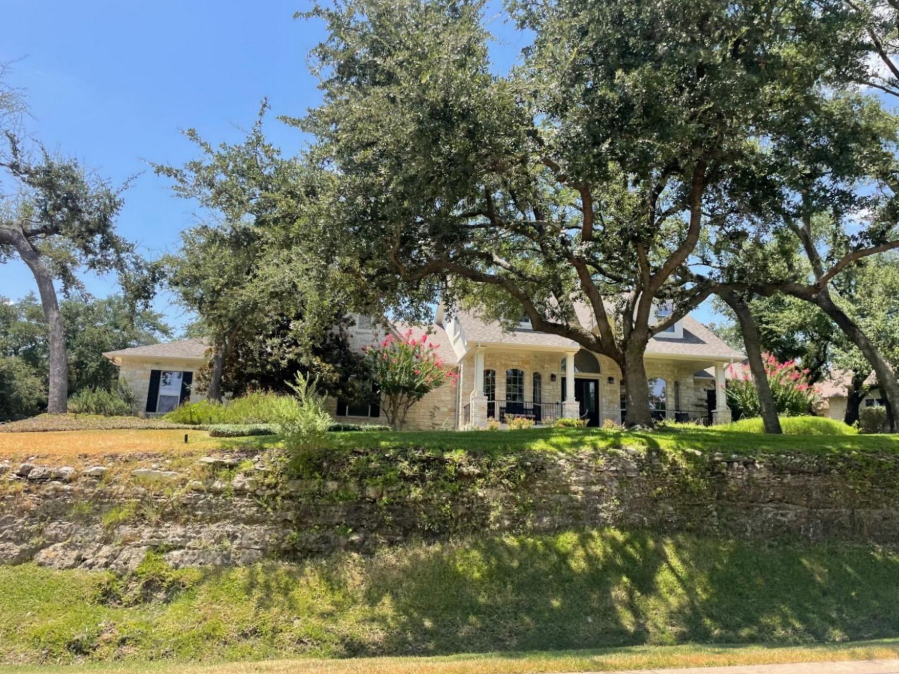 Westminster Glen estates home above street Austin texas