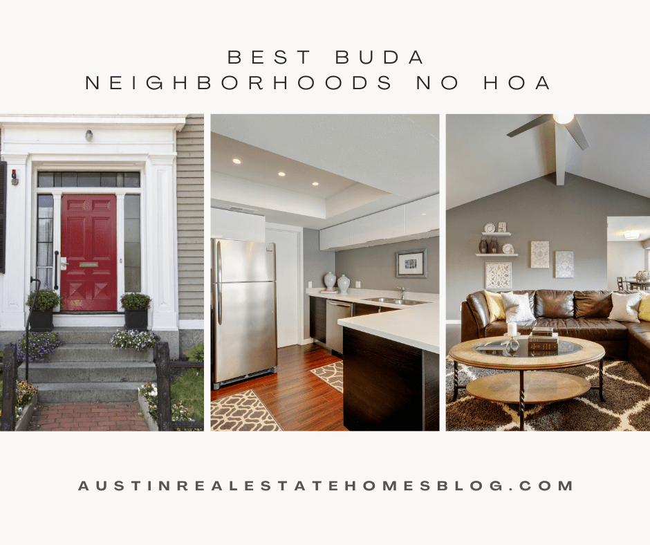 best buda neighborhoods with no HOA