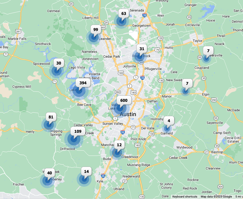 luxury homes for sale in Austin august 2023