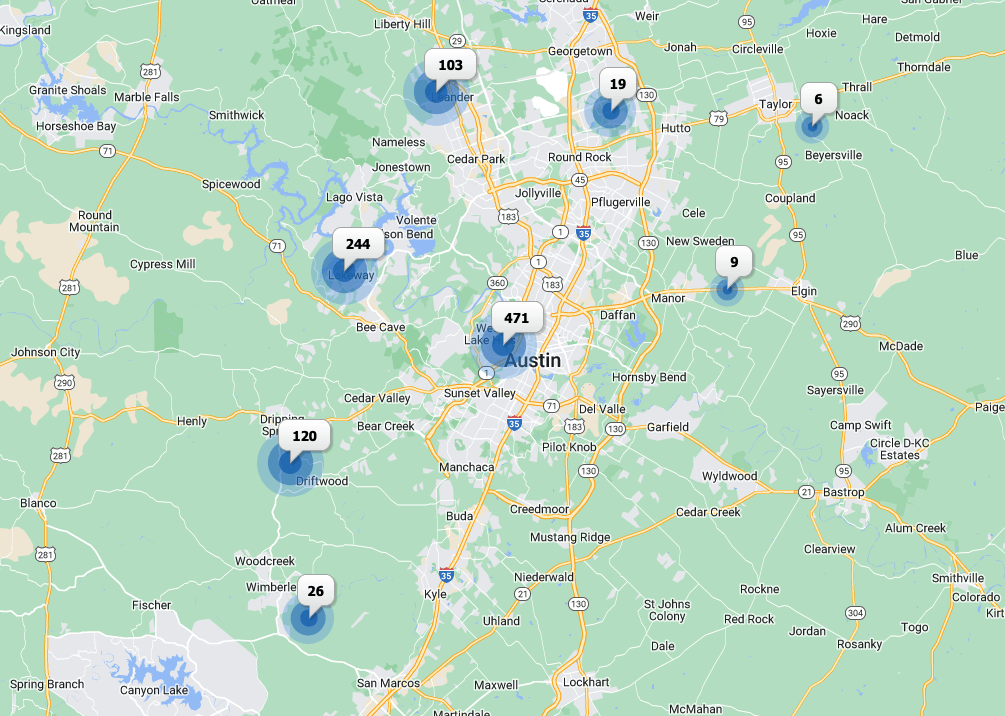 luxury homes for sale around Austin January 2024