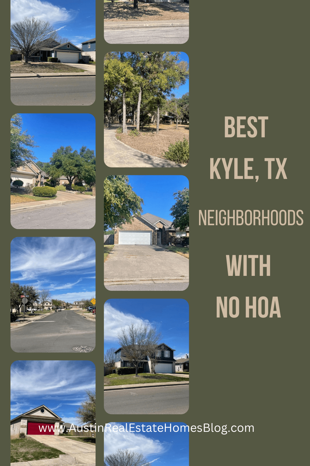 best Kyle TX neighborhoods with no HOA
