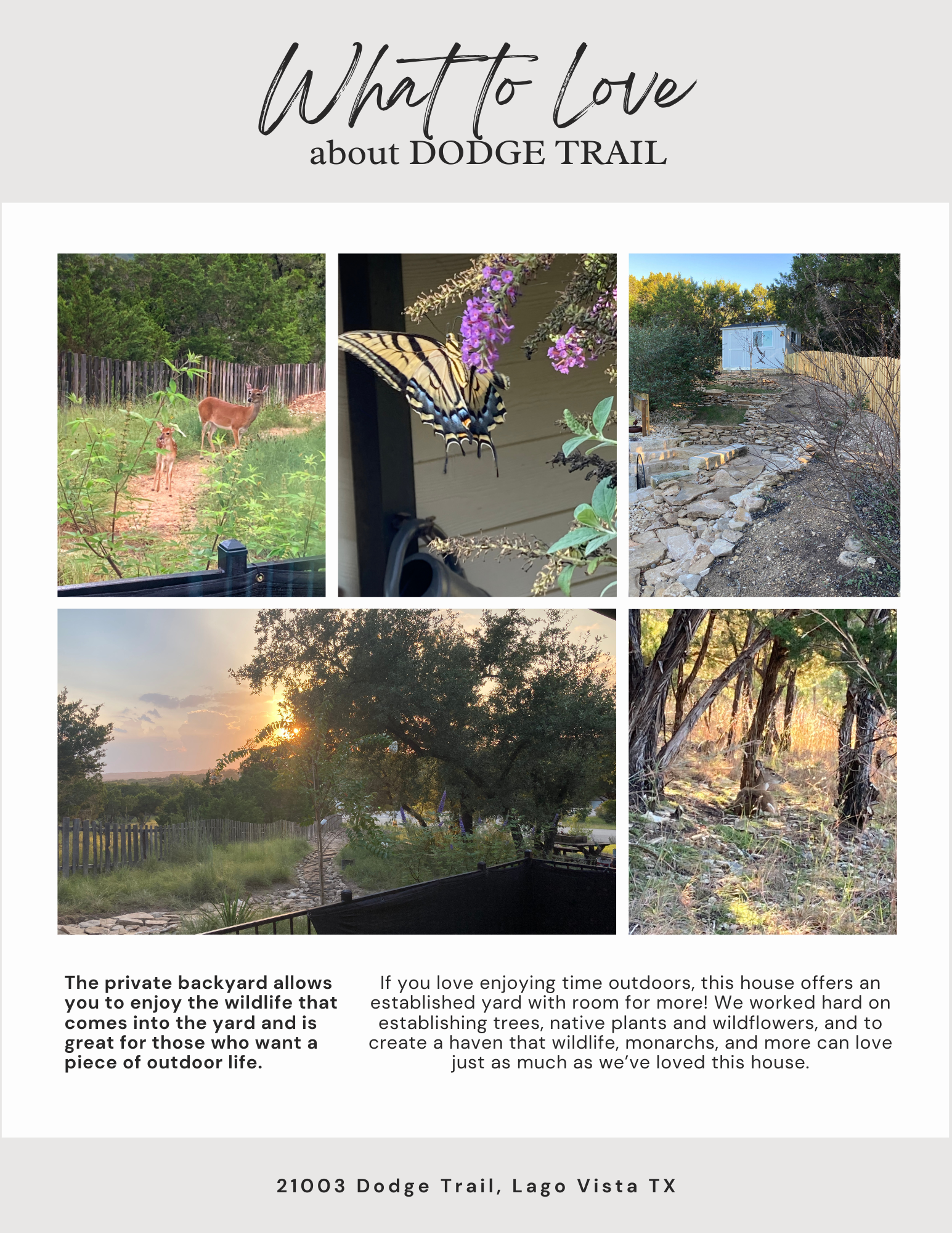 21003 Dodge Trail Lago Vista TX 78645 What to Love